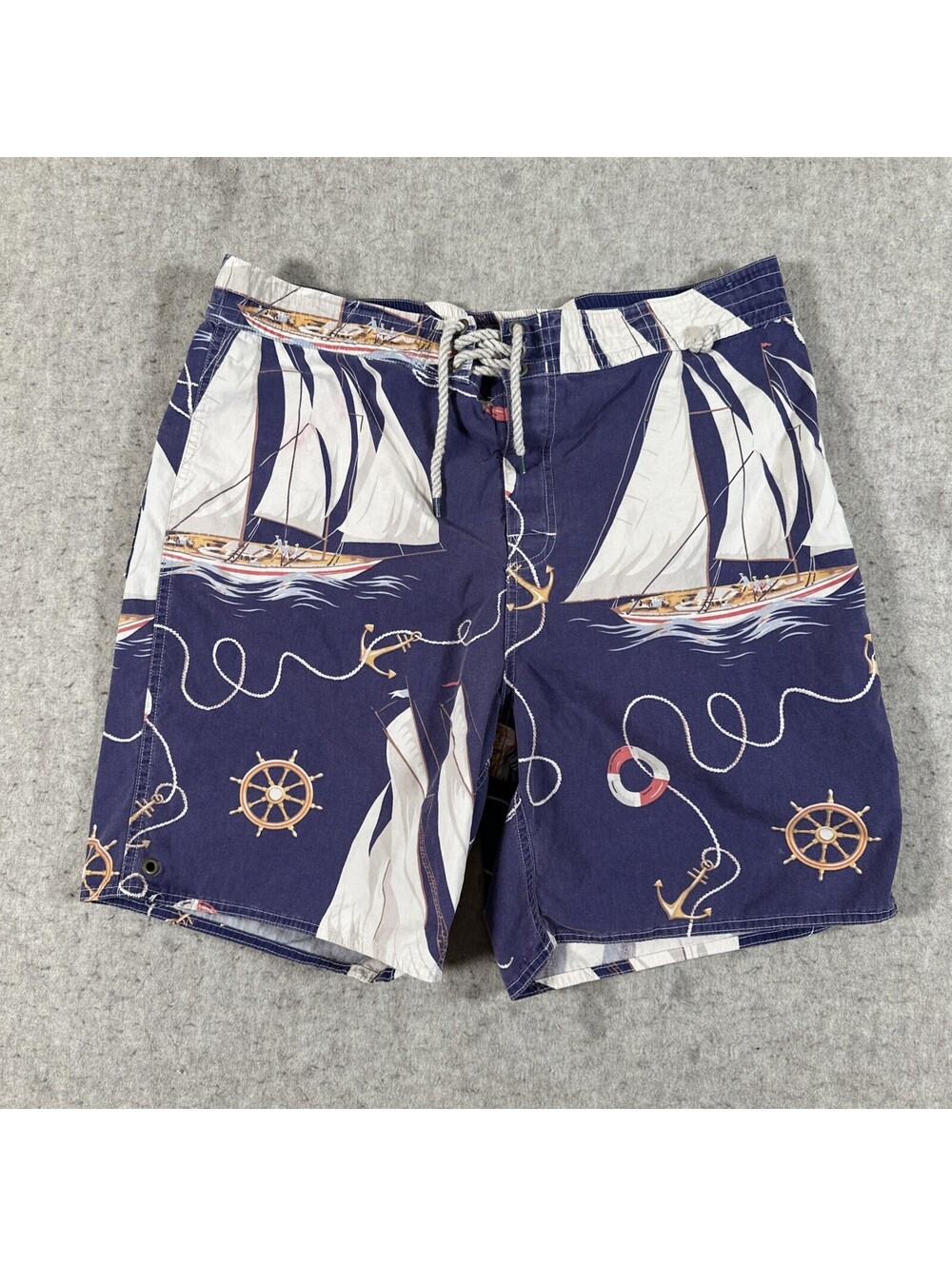 Vintage Polo Ralph Lauren Swim Trunks Mens XXL Blue Sailboat Nautical Shorts